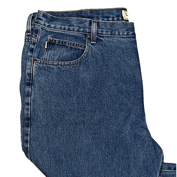 LL Bean Men's Natural Fit Jeans Size 42x32 Straight Leg Mid Rise Stonewashed EUC - Picture 5 of 12